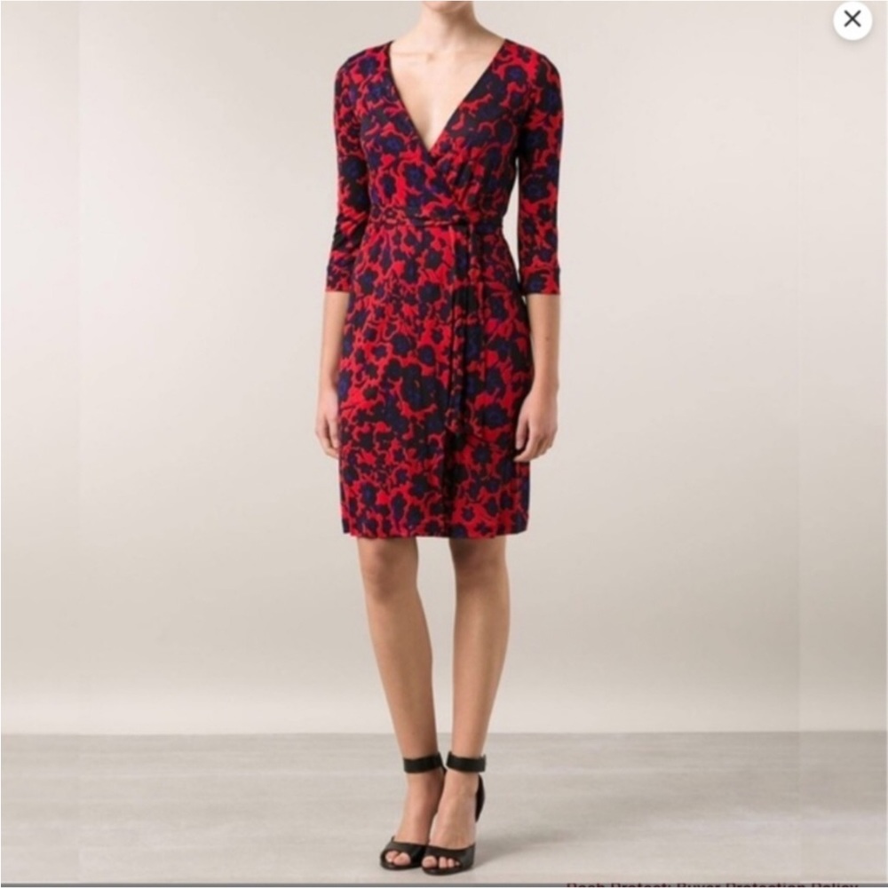 Dvf Wrap Dress - Julian Two Silk Jersey Wrap Dress - image 2